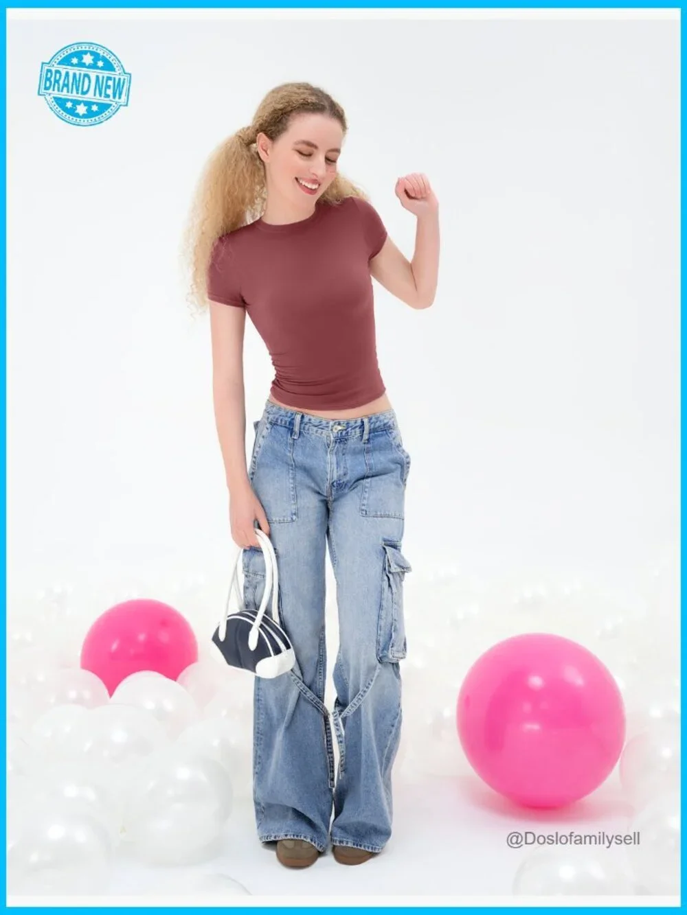 Crew Neck Short Sleeve Double Lined Slim Fit Crop Top Y2K Basic Tee